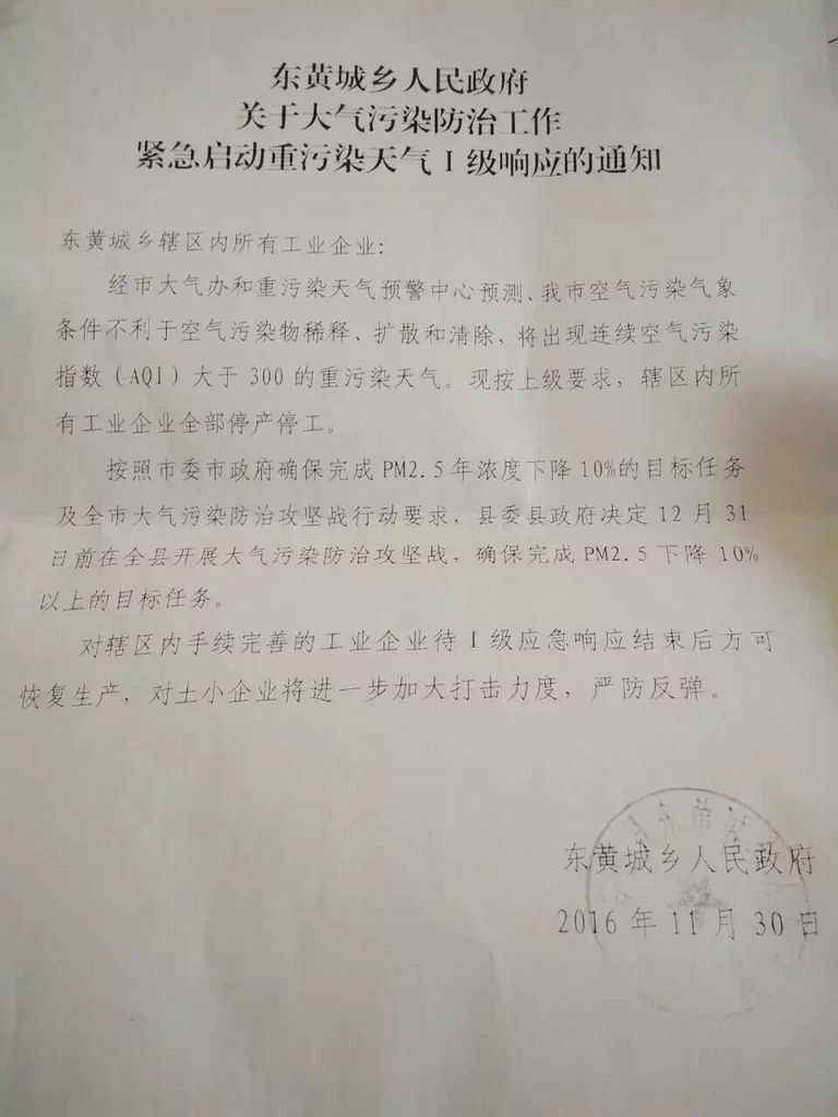 雾霾红色预警